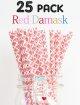 画像: メイソンジャー Ball Mason jar タンブラー エコ 再生可能 紙ストロー25本入り サーキュラーエコノミー Red Damask