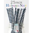 画像1: メイソンジャー Ball Mason jar タンブラー エコ 再生可能 紙ストロー25本入り サーキュラーエコノミー Harlequin Navy (1)