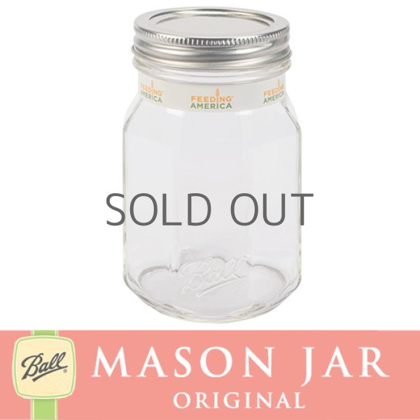 画像1: ◆稀少◆メイソンジャー 16oz エリート レギュラーマウス 八角  Ball Mason jar オリジナル クリア (1)