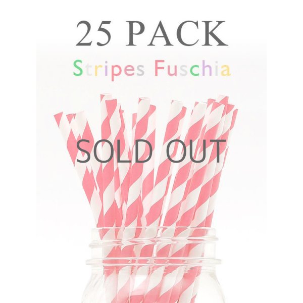 画像1: メイソンジャー Ball Mason jar タンブラー エコ 再生可能 紙ストロー25本入り サーキュラーエコノミー Stripes Fuchsia (1)