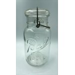 画像: アンティーク メイソンジャー Ball Mason jar  ビンテージ　Quart(クォート)　ワイヤー型　クリア瓶/クリア蓋