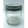 画像1: 【希少】アンティーク メイソンジャー Ball Mason jar  ビンテージ　Zinc蓋つき　クリア (1)