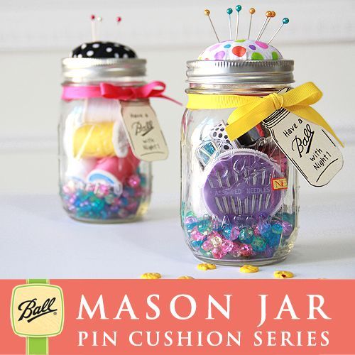 メイソンジャー ピンクッション Ball Mason Jar